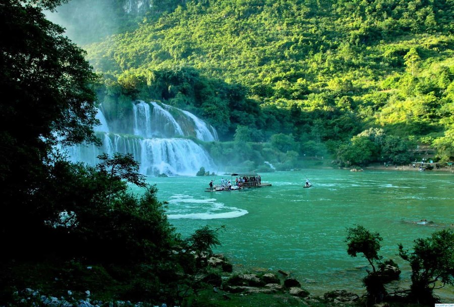 Thác Đắk Bô lớn + bè tre Bù Gia Mập